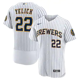 mens nike christian yelich white milwaukee brewers team alt